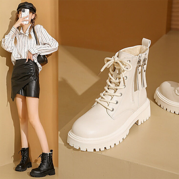 【7日内出荷】ダンス 黒 ヒール 白 ベージュ ショートブーツ レディース 大きめサイズ 編み上げ ローヒール 厚底 歩きやすい 疲れない きれいめ レースアップ ヒール5cm 痛くない オフィス きれいめ ダンス 発表会 普通着 ゆったり サイドジッパー ダンス おしゃれ 裏起毛 太ヒール