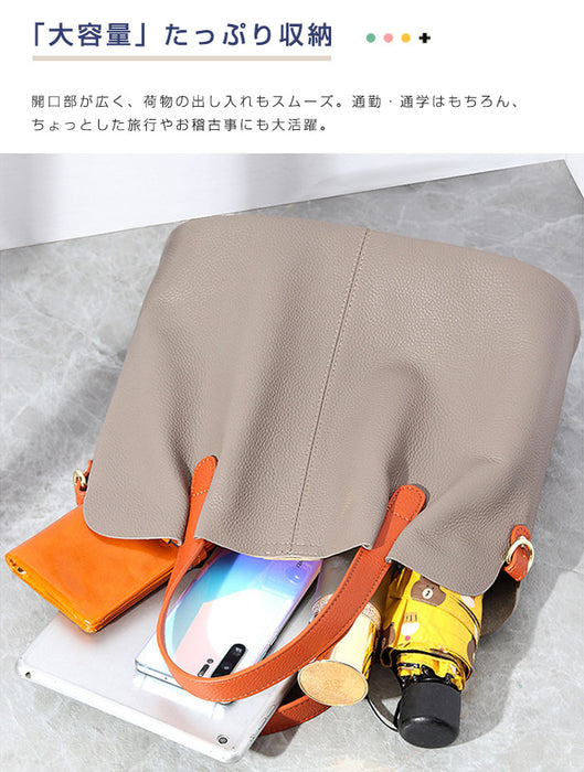 【7日内出荷】【2WAY】本革 トートバッグ ショルダーバッグ レディース 大容量 肩掛け 斜め掛け 手提げ レザー 大きめ 通勤 仕事バッグ 鞄 牛革 柔らか 大人 ビジネス オフィス 上品  鋲付き 高見え 高級感 お出かけ デート かわいい 母の日 クリスマス プレゼント