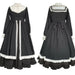 【7日内出荷】シスター風 ロリータワンピース 長袖ワンピース ロリータドレス lolita 付け襟付き レース フリル 甘ロリ 可愛い 原宿 レディース ガーリー 春秋冬