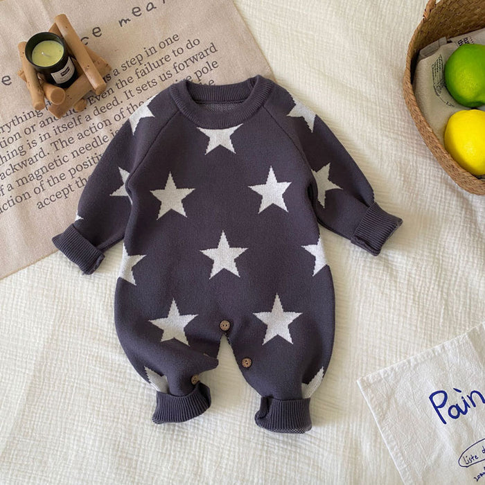 ロンパース ベビー ニット 新生児 退院 冬 カバーオール 赤ちゃん 着ぐるみ 赤ちゃん用ロンパース セーター 長袖 女の子 男の子 オーバーオール 幼児 子供服 可愛い カバーオール 可愛い 普段着 春秋冬 防寒 おしゃれ