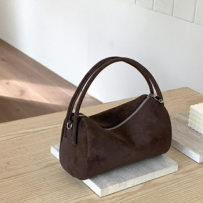 【2way】スエード調 ショルダーバッグ レディース 斜めがけ 手提げ スエードバッグ トートバッグ ボストンバッグ ハンドバッグ 肩掛けバッグ ミニ 柔らか きれいめ 大人可愛い 小さい 鞄 高級感 おしゃれ 秋 冬 通勤通学 お仕事バッグ お出かけ