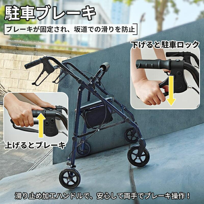 RAKU シルバーカー 歩行補助車 ショッピングカー シルバーカート 年寄りカート 歩行器 歩行車 歩行補助 高齢者歩行器 座れる 高さ調節可 折りたたみ コンパクト