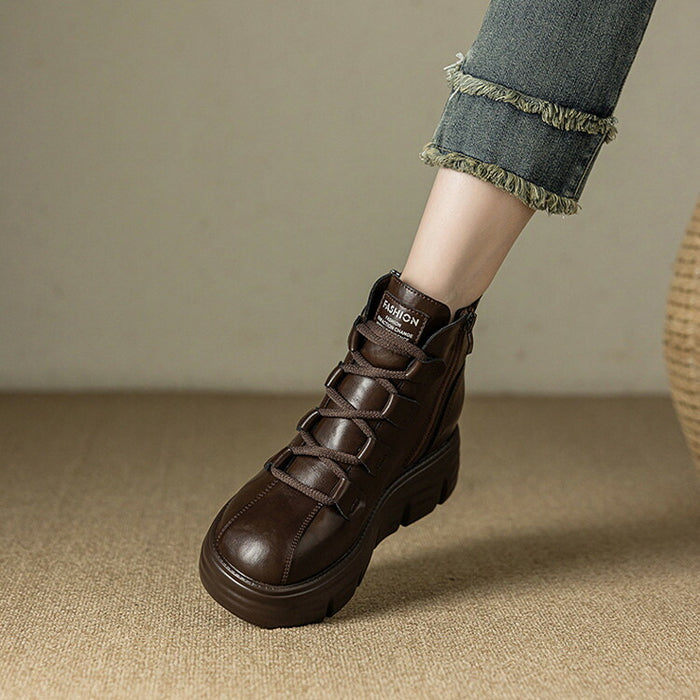 【7日内出荷】【8cm ヒール】厚底 ショートブーツ レディース ブーツ  ショート丈 PU レザーシューズ 2cmインソール 安定感 美脚 くつ 靴 通学 通勤 黒 ブラウン 裏起毛 春 秋 冬 サイドゴム ラウンドトゥ 厚底ブーツ おしゃれ 韓国 歩きやすい 疲れない 滑りにくい 大きいサイズ 22cm～25cm