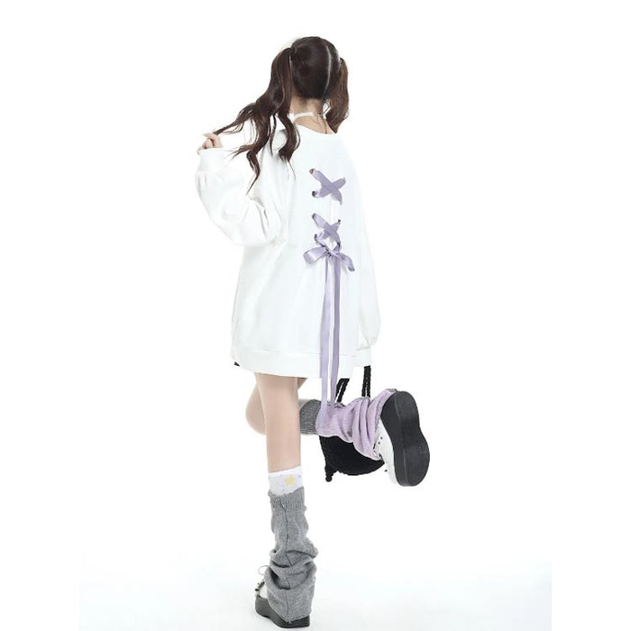 【7日内出荷】ファッション パーカー オーバーサイズ 地雷系 かわいい 白 ゴシック 黒 ハート ピンク ロリータ バックリボン プルオーバーパーカー ビッグシルエット 原宿系 大きいサイズ ダンス 衣装 原宿 パンク 病みかわいい 長袖 ゴスロリ グロかわ レディース