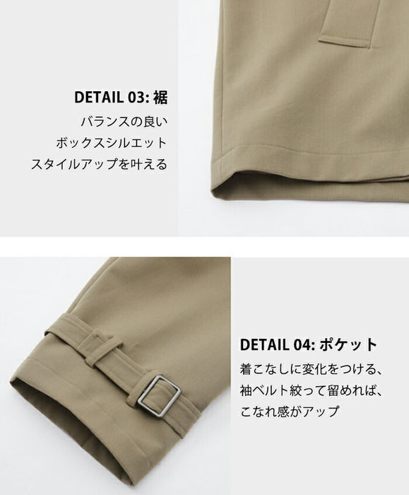 【M-3XL】トレンチコート メンズ ショート丈 ジャケット アウター オーバーサイズ ビッグシルエット ゆったり ダブルブレスト ライトアウター スプリングコート カジュアル 韓国 ファッション おしゃれ 通勤 通学 春 秋 服 黒 ベージュ 大きいサイズ