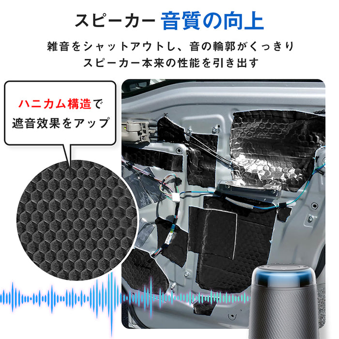 RAKU デッドニングシート 吸音材 アルミニウム 吸音 断熱  制振シート 防音シート 1ロール 2m/5m 車 カー用品 防振材 厚み2mm ハサミでカット可能 DIY  ビビリ音