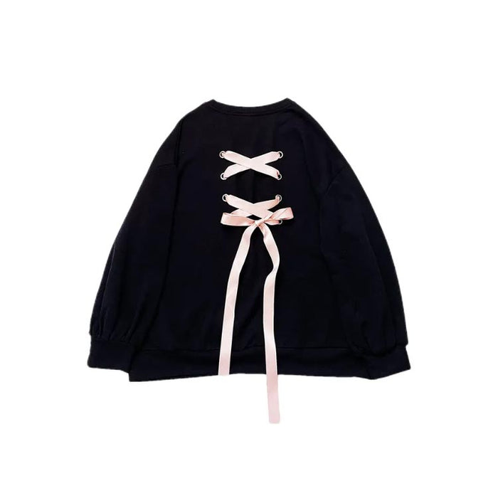 【7日内出荷】ファッション パーカー オーバーサイズ 地雷系 かわいい 白 ゴシック 黒 ハート ピンク ロリータ バックリボン プルオーバーパーカー ビッグシルエット 原宿系 大きいサイズ ダンス 衣装 原宿 パンク 病みかわいい 長袖 ゴスロリ グロかわ レディース