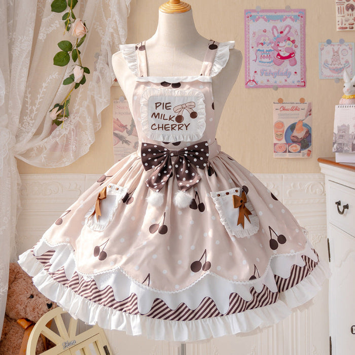 【7日内出荷】2点セット コスプレ仮装 キャミソールワンピース ロリータ服 ドレス 洋服 JSK リボン プリンセス lolita フリル お姫様 ノースリーブ シャツ付き  ハロウィン衣裳 COSPLAY 仮装パーティー レディース ガールズ 可愛い メイド喫茶 学園祭文化祭 イベント舞台演出服 S M L XL