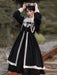 【7日内出荷】シスター風 ロリータワンピース 長袖ワンピース ロリータドレス lolita 付け襟付き レース フリル 甘ロリ 可愛い 原宿 レディース ガーリー 春秋冬