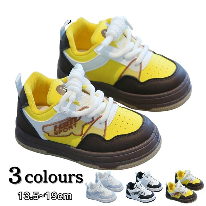 【7日内出荷】子供 スニーカー 14cm シューズ 子ども 秋 きれいめ 運動靴 歩きやすい 黄 青 黒 キッズ スニーカー 幼児 スポーツシューズ 子供 キッズ シューズ 女の子 男の子 小学生 外出 滑り止め 屈曲性 柔らかい 疲れない アウトドア 滑りにくい 子供靴 15 16 17 18 19cm