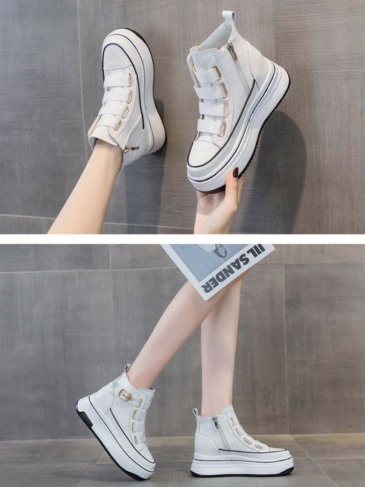 【7日内出荷】【6cmヒール】ショートブーツ レディース 黒 白 カジュアル 裏起毛 秋 冬 pu レザーシューズ レースアップ サイドゴア ブーツ 安定感 厚底 靴 韓国 原宿系 高校生 中学生 学生 通学 通勤 スポーツ 美脚 歩きやすい 疲れない 痛くない 大きいサイズ