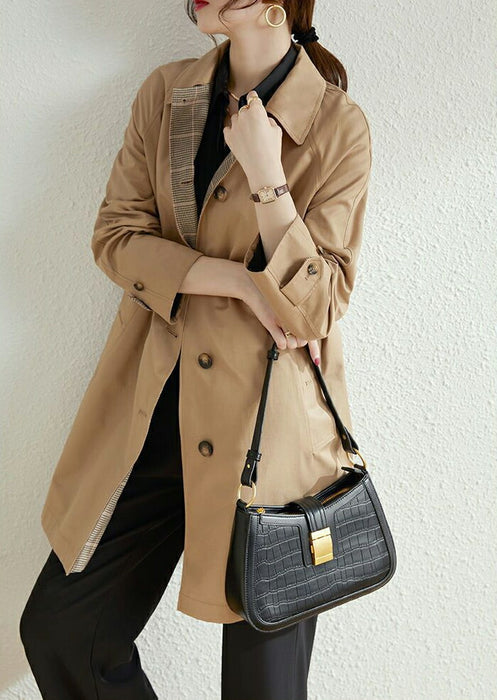 【M-5XL】トレンチコート レディース 大きいサイズ ステンカラーコート アウター ロングコート 膝丈 スプリングコート カジュアル 通勤 きれいめ おしゃれ 上品 チェック ゆったり 軽 体型カバー 入学式 入園式 卒業式 オフィス 春 秋 冬 ベージュ 紺