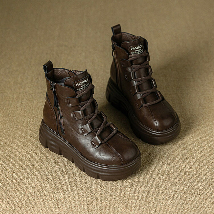 【7日内出荷】【8cm ヒール】厚底 ショートブーツ レディース ブーツ  ショート丈 PU レザーシューズ 2cmインソール 安定感 美脚 くつ 靴 通学 通勤 黒 ブラウン 裏起毛 春 秋 冬 サイドゴム ラウンドトゥ 厚底ブーツ おしゃれ 韓国 歩きやすい 疲れない 滑りにくい 大きいサイズ 22cm～25cm