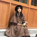 【7日内出荷】3点セット ロリータワンピース 長袖ワンピース ロリータドレス lolita マント付き ネクタイ付き 甘ロリ 可愛い 原宿 レディース ガーリー 春秋冬 S/M/L