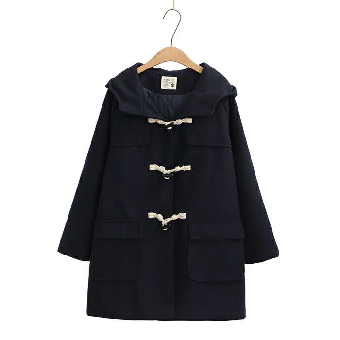 【7日内出荷】ダッフルコート 中綿 スクールコート レディース  コート ダッフル 学生 制服 フード付き アウター ジャケット ミドル丈 韓国 アウター ブレゾー 秋冬 暖かい 防寒 厚手 かわいい カジュアル ゆったり 通勤 通学 ネイビー ベージュ レッド
