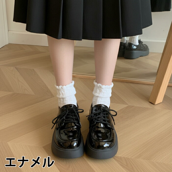 【7日内出荷】【 4cmヒール】オックスフォードシューズ レディース 厚底 ミュール かかとが踏める バブーシュ 合皮 スリッポン ローファー Uチップ プラットフォーム 歩きやすい 疲れにくい 美脚 身長アップ 学生 OL 通勤 通学 黒 白 オールシーズン