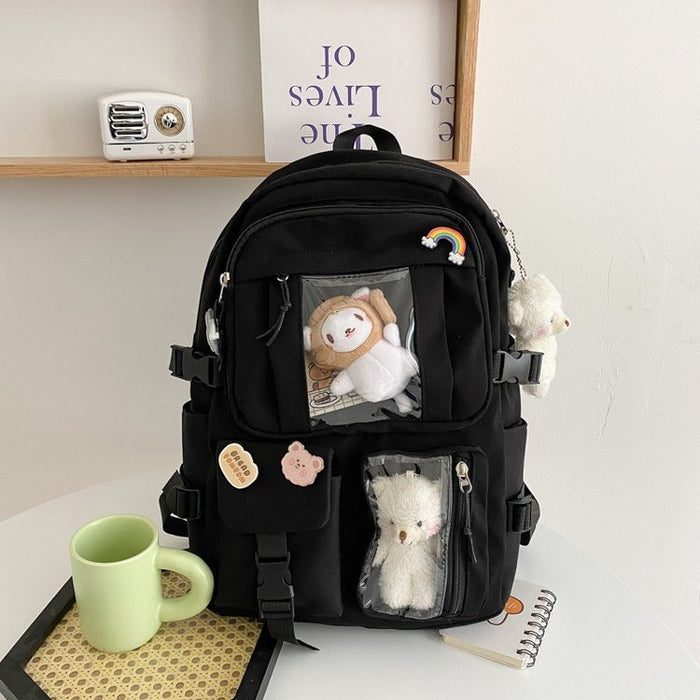 【7日内出荷】痛バッグ 痛バ 痛リュック リュック バックパック レディース 推し活バッグ 推し活リュック デコバッグ クリアバッグ JK 軽量 大容量 お宅 オタクバッグ ビニールバッグ プレゼント ギフト 誕生日