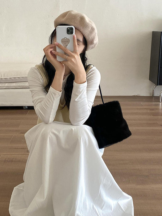 ファーバッグ トートバッグ もこもこ ふわふわ レディース バケツ型 秋冬 ミニトートバッグ 手提げ 肩掛け 通勤 お仕事バッグ 鞄 ハンドバッグ ママバッグ 柔らか 大人 高見え マグネット かわいい 母の日 チャーム付き 軽量 カジュアル