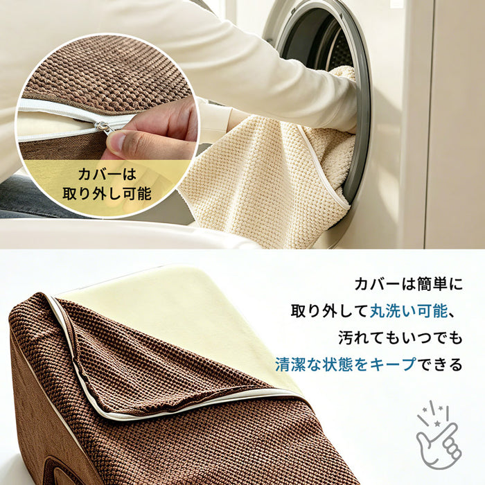 RAKU ドッグステップ ドッグスロープ スロープ/ステップ1秒切替可能 広め幅40cm 防滑 段差レス 足腰にやさしい ソファ用 ベッド用 クッション 小型犬・老犬対応 ペット