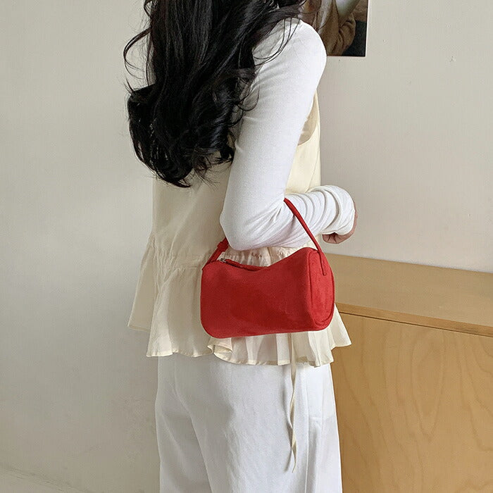 【2way】スエード調 ショルダーバッグ レディース 斜めがけ 手提げ スエードバッグ トートバッグ ボストンバッグ ハンドバッグ 肩掛けバッグ ミニ 柔らか きれいめ 大人可愛い 小さい 鞄 高級感 おしゃれ 秋 冬 通勤通学 お仕事バッグ お出かけ