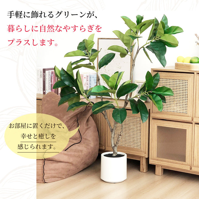 RAKU フィカス フェイクグリーン 高さ約150cm 大型 フェイク観葉植物 鉢付き 本物そっくり リアル 人工観葉樹 南国風 お手入れ簡単 インテリア 室内 屋外 玄関 リビング オフィス 開店祝い 新築祝い 引越し祝い