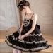 【7日内出荷】ロリータキャミワンピース ロリータドレス lolita キャミワンピース 袖なし 甘ロリ jsk デザインスカート リボン フリル 原宿 ガーリー 可愛い 春 夏