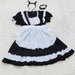 【7日内出荷】4点セット メイド服 ミニ丈 メイド喫茶 メイドコスチューム ジャパニーズメイド lolitaメイド服 セット ミニスカ ハロウィン  衣装 仮装 パーティ コスプレ ウェイトレス