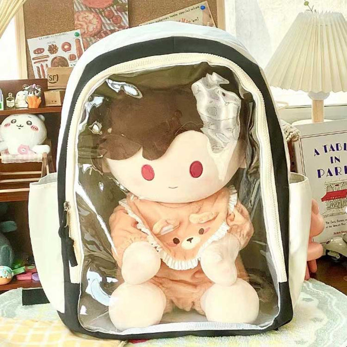 【7日内出荷】痛バ バッグ 痛リュック クリアバッグ 透明 リュックサック 痛バッグ リュック レディース かわいい 大容量 ナイロン クリア 推し 女子 軽量 推し活 通学 ぬいぐるみ入れ ヲタ活 痛リュック 見せバッグ 推しバッグ 大人