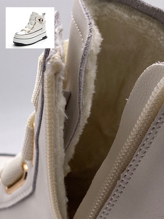 【7日内出荷】【6cmヒール】ショートブーツ レディース 黒 白 カジュアル 裏起毛 秋 冬 pu レザーシューズ レースアップ サイドゴア ブーツ 安定感 厚底 靴 韓国 原宿系 高校生 中学生 学生 通学 通勤 スポーツ 美脚 歩きやすい 疲れない 痛くない 大きいサイズ