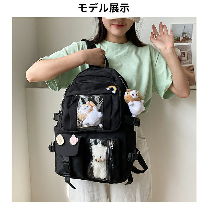 【7日内出荷】痛バッグ 痛バ 痛リュック リュック バックパック レディース 推し活バッグ 推し活リュック デコバッグ クリアバッグ JK 軽量 大容量 お宅 オタクバッグ ビニールバッグ プレゼント ギフト 誕生日