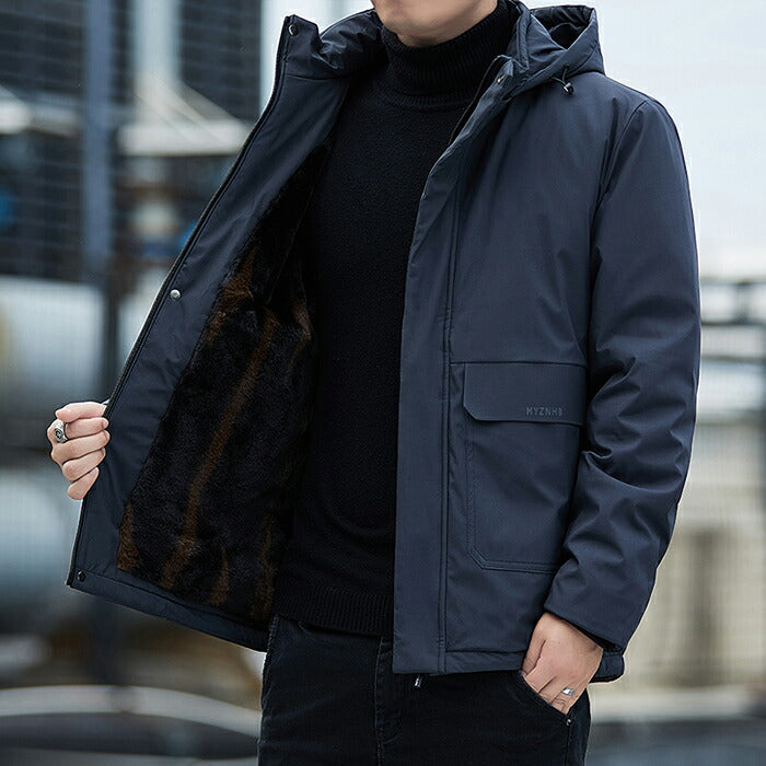 裏ボア マウンテンパーカー メンズ ジャケット ジャンパー 防寒 防風 秋服 冬服 秋冬 フード付き 厚手 防風 撥水  ゴルフウェア アウトドア カジュアル シンプル おしゃれ ポケット付き 通勤 通学 登山 釣り キャンプ 大きいサイズ