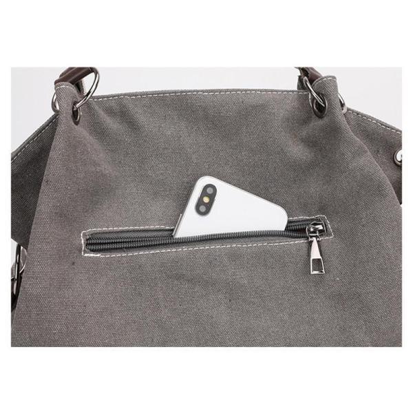 【7日内出荷】キャンバス ショルダーバッグ レディース 2way 大容量 通勤 通学 シンプル 軽量 防水加工 斜めがけ 大きめ A4対応