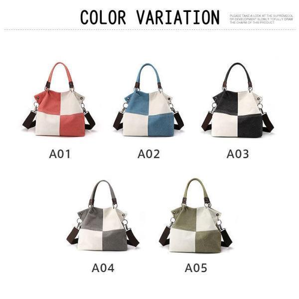 【7日内出荷】キャンバス ショルダーバッグ レディース 2way 大容量 通勤 通学 シンプル 軽量 防水加工 斜めがけ 大きめ A4対応