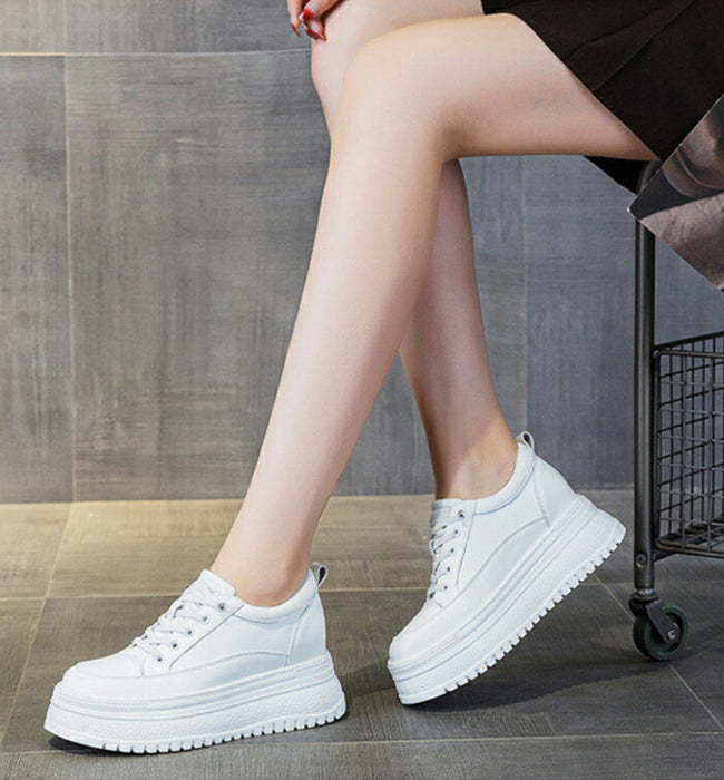 【8cmUP】厚底スニーカー レディース インヒールスニーカー シークレットシューズ ヒールスニーカー ローカット 人気 美脚 脚長効果  身長アップ ウォーキングシューズ 歩きやすい 疲れない きれいめ 韓国 通勤 通学 靴 白 黒 オールシーズン