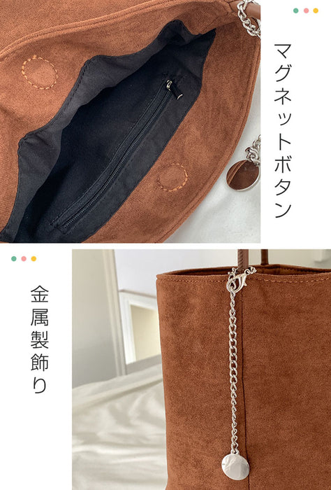 【7日内出荷】【2way】トートバッグ スウェード バッグ レディース バケツ型 ミニトートバッグ 手提げ 通勤 お仕事バッグ 鞄 ハンドバッグ ママバッグ 柔らか 大人 上品 高見え マグネット 高級感 お出かけ デート かわいい 通学 母の日 クリスマス プレゼント