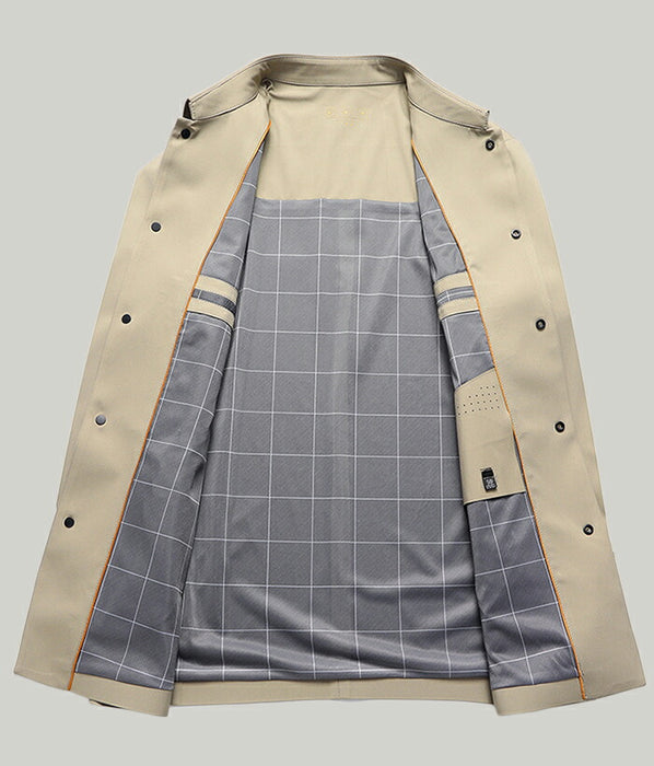 【M-4XL】ステンカラーコート メンズ ビジネスコート スプリングコート ロング 薄手 防風 軽量 アウター カジュアル 通勤 ハーフコート カジュアルコート おしゃれ シンプル 春服 秋服 40代 50代 60代 ベージュ 紺 大きいサイズ 父の日 プレゼント