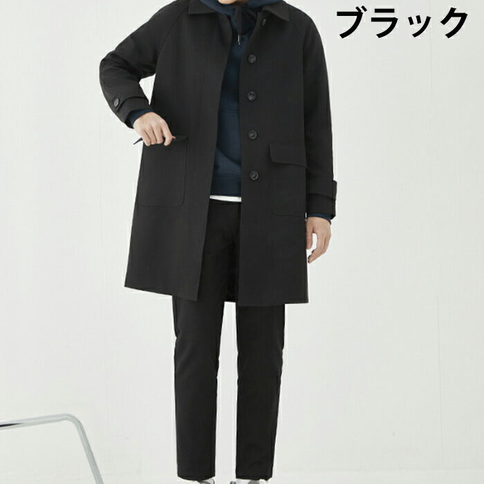 【M-2XL】ステンカラーコート メンズ ビジネス コート スプリングコート オーバーサイズ ビッグシルエット 薄手 ゆったり ロングコート アウター 仕事 カジュアル 通勤 通学 きれいめ シンプル 無地 韓国 ファッション 春服 秋服 黒 グレージュ