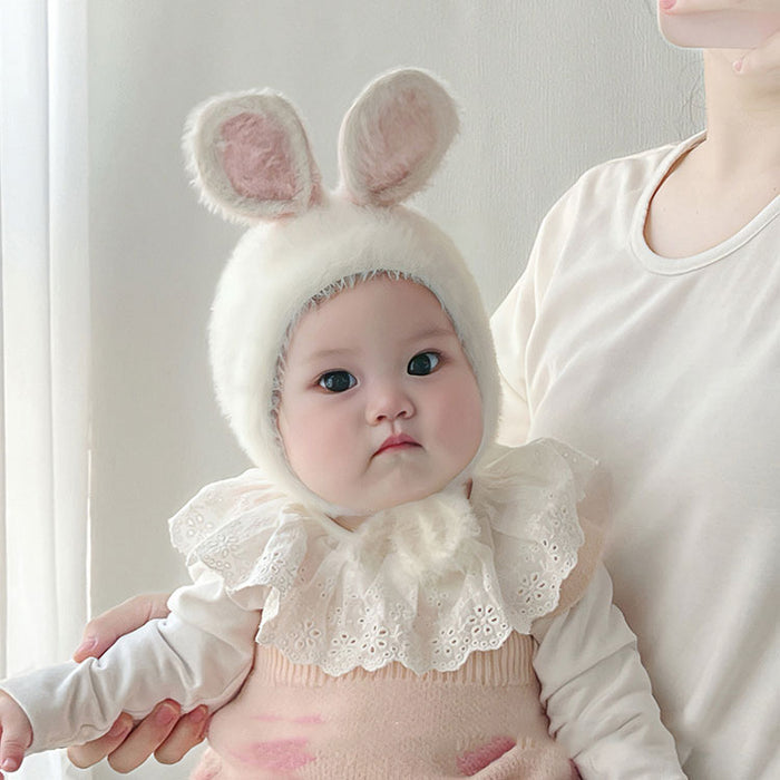 ベビー ニット帽子 うさ耳 ボンネット 赤ちゃん お宮参り 退院 出産祝い 帽子 おしゃれ シンプル  秋 冬 服 キッズ 子ども 子ども服 新生児 可愛い 寒さ対策 お出かけ うさぎ ０歳 １歳 2歳 プレゼント ギフト