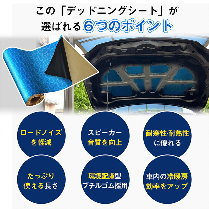 RAKU デッドニングシート 吸音材 アルミニウム 吸音 断熱  制振シート 防音シート 1ロール 2m/5m 車 カー用品 防振材 厚み2mm ハサミでカット可能 DIY  ビビリ音