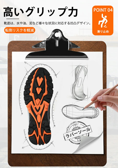 【7日内出荷】安全靴 メンズ 鉄先芯 スニーカー 安全スニーカー 軽作業靴  作業靴 ローカット 幅広 セーフティーシューズ スチールトゥ 滑らない 踏み抜き防止 耐衝撃 衝撃吸収 防滑 耐摩耗 軽量 通気性 メッシュ 蒸れない おしゃれ 現場 工事 登山