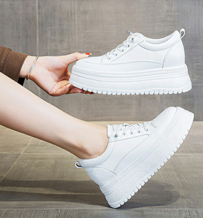 【8cmUP】厚底スニーカー レディース インヒールスニーカー シークレットシューズ ヒールスニーカー ローカット 人気 美脚 脚長効果  身長アップ ウォーキングシューズ 歩きやすい 疲れない きれいめ 韓国 通勤 通学 靴 白 黒 オールシーズン