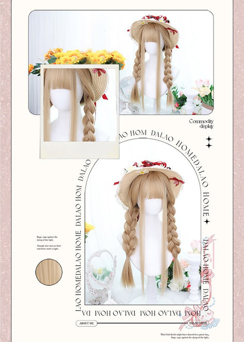 【7日内出荷】フルウィッグ lolita 長髪 ロリータ風 原宿風 かつら ストレート ゆめかわいい ゆめかわ ウィッグ 前髪あり ゴールド 金髪 レディース コスプレ 可愛い ロング 耐熱ウィッグ コスチューム 小顔効果抜群 文化祭 学園祭 イベント 変装 女装