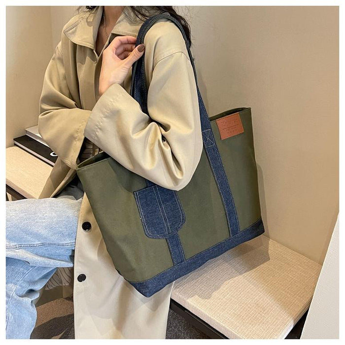 【7日内出荷】【2way】レディース 大容量 A4 対応 トートバッグ 帆布キャンバスバッグ 通勤 通学 おしゃれ シンプル 高品質