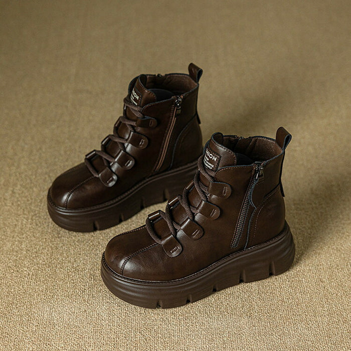 【7日内出荷】【8cm ヒール】厚底 ショートブーツ レディース ブーツ  ショート丈 PU レザーシューズ 2cmインソール 安定感 美脚 くつ 靴 通学 通勤 黒 ブラウン 裏起毛 春 秋 冬 サイドゴム ラウンドトゥ 厚底ブーツ おしゃれ 韓国 歩きやすい 疲れない 滑りにくい 大きいサイズ 22cm～25cm