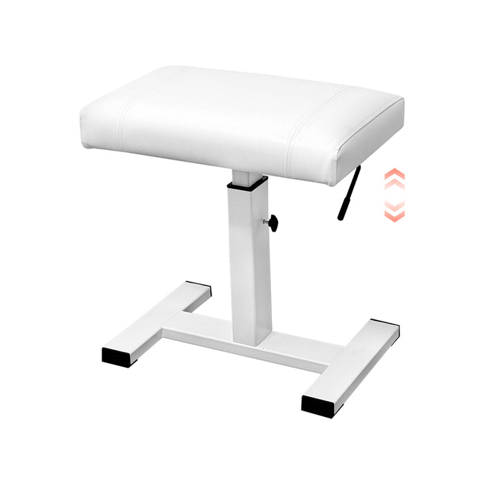 RAKU ガス圧式ピアノ椅子 無段階調整 高さ44-56 cm 高低自在 高耐久合金製 高反発クッション 座り心地良い PUレザー 幅48cm奥行31cm 滑り止め 安定感 長持ち 黒 白 ホワイト ブラック