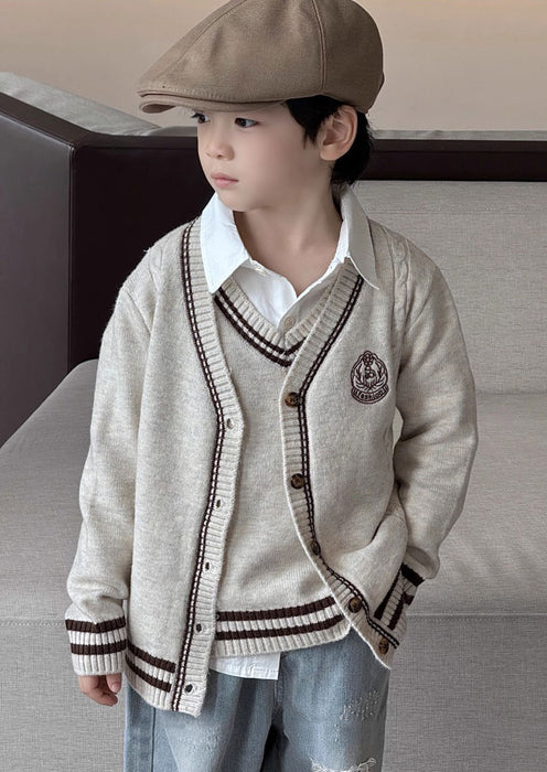 【7日内出荷】キッズ スクール カーディガン ニット ベスト フォーマル 長袖 男の子 女の子 スウェットカーディガン ベビー vネック セーター 子供 アウター 前開き 薄手 羽織り 上着 小学生 重ね着 スクールベスト  発表会 韓国 おしゃれ 通園 通学 春 秋