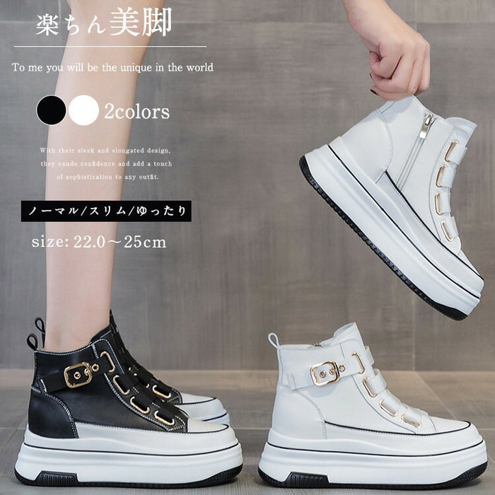 【7日内出荷】【6cmヒール】ショートブーツ レディース 黒 白 カジュアル 裏起毛 秋 冬 pu レザーシューズ レースアップ サイドゴア ブーツ 安定感 厚底 靴 韓国 原宿系 高校生 中学生 学生 通学 通勤 スポーツ 美脚 歩きやすい 疲れない 痛くない 大きいサイズ
