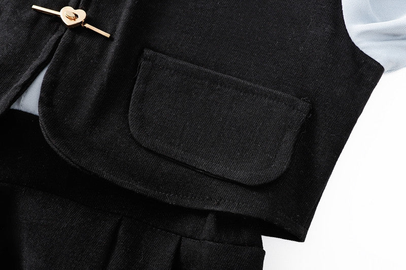 【7日内出荷】ワンピース ロングワンピース 切り替えワンピース Aライン ワンピ ロングワンピ ロング マキシワンピース 襟 無地 きれいめ シンプル マキシ レイヤード風 長袖 大きいサイズ 襟付き重ね着風 秋 冬