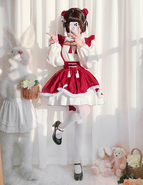 【7日内出荷】【3点セット】コスチューム 衣装 コスプレ ロリータ 服 ワンピース メイド 女性 コスプレ衣装 大人 チャイナ服 ロリィタ ロリータコスプレ ゴスロリ チャイナ ロリ 中華 仮装 チャイナドレス ドレス レディース 可愛いコスプレ 余興 ハロウィン