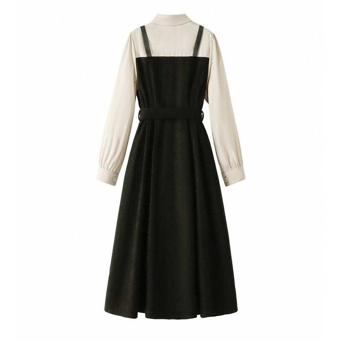 【7日内出荷】ワンピ シャツ お洒落 ワンピース シャツワンピ シャツワンピース レディース ロング ロングワンピ ロングワンピース アウター 着痩せ Aライン マキシ 長袖 ライトアウター 前開き ロングシャツ 羽織 切り替え きれいめ 体型カバー 秋 冬